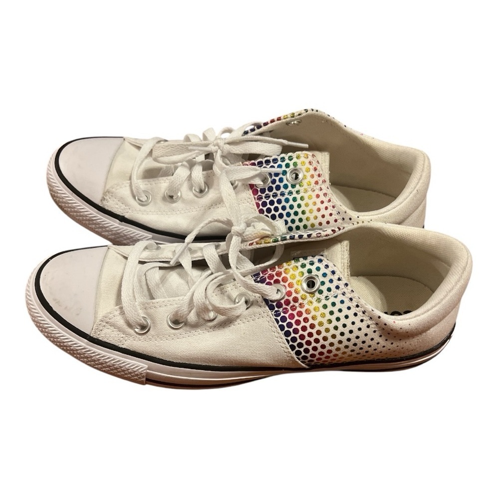 Converse White‎ Rainbow Dot Sneakers